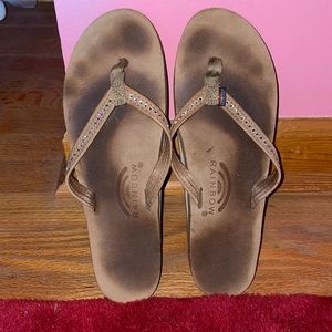 rainbows crystal flips flops